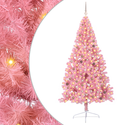 Artificial Christmas Tree Pink 240 cm Plastic