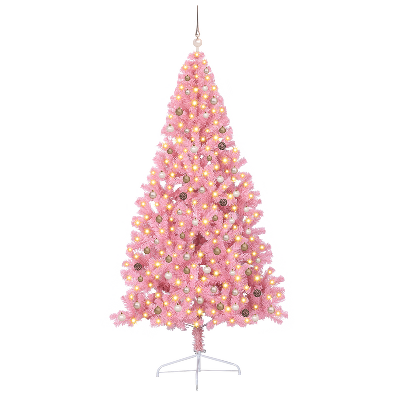 Artificial Christmas Tree Pink 240 cm Plastic