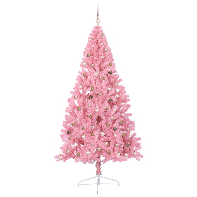 Artificial Christmas Tree Pink 240 cm Plastic
