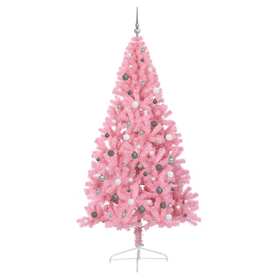 Fake Half Christmas Tree Pink 240 cm PVC