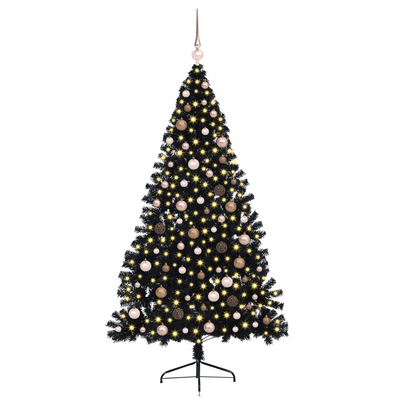 Artificial Christmas Tree Black 210 cm Plastic