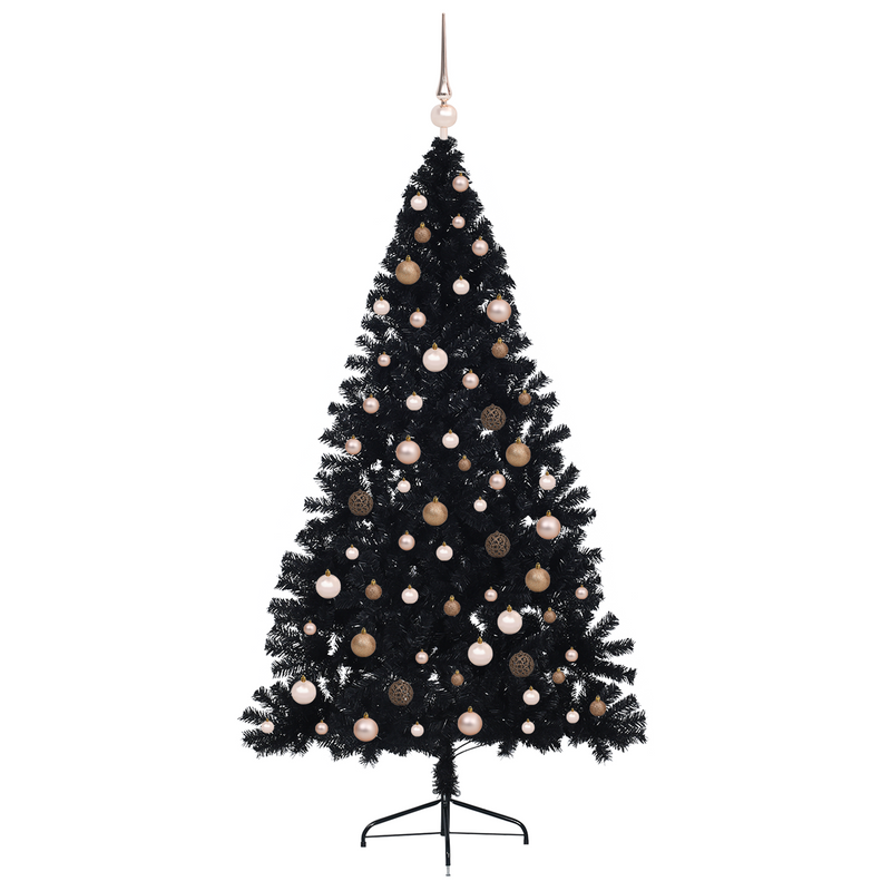 Artificial Christmas Tree Black 210 cm Plastic