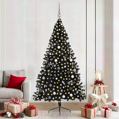 Artificial Christmas Tree Black 210 cm PVC