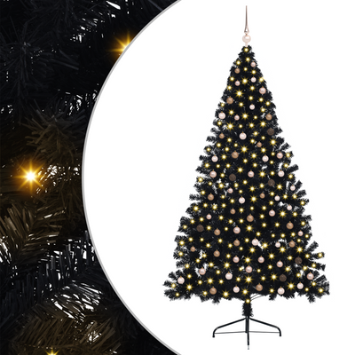 Artificial Christmas Tree Black 240 cm Plastic