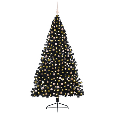 Artificial Christmas Tree Black 240 cm Plastic