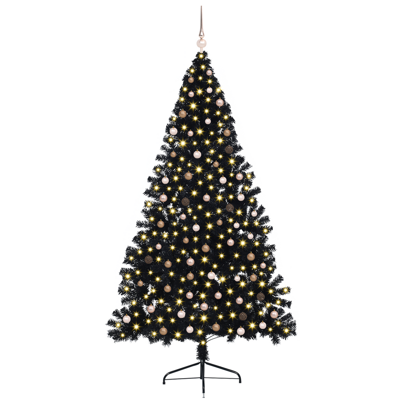 Artificial Christmas Tree Black 240 cm Plastic