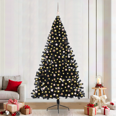 Artificial Christmas Tree Black 240 cm Plastic