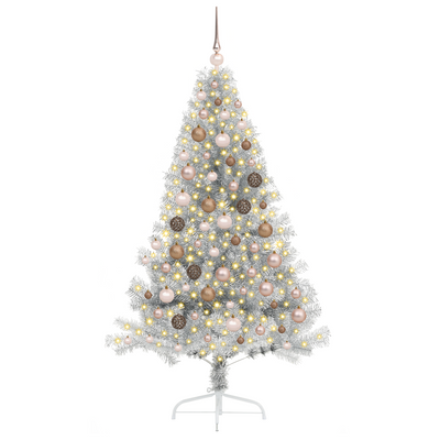 Artificial Christmas Tree Silver 180 cm Plastic