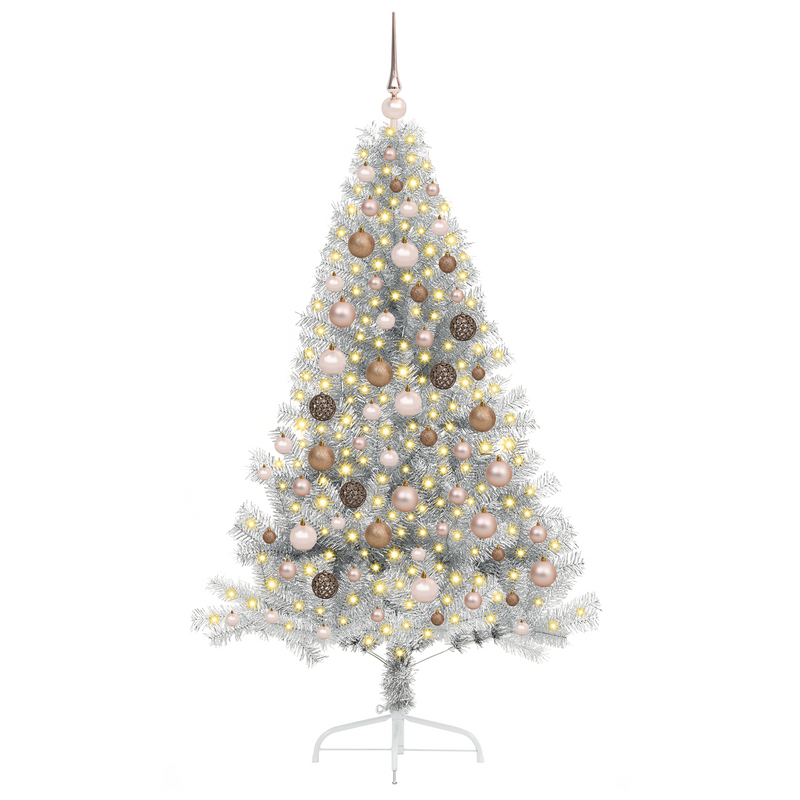 Artificial Christmas Tree Silver 180 cm Plastic