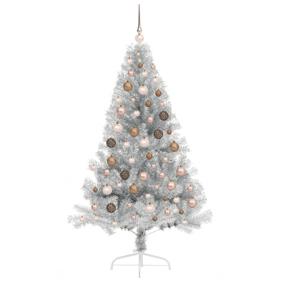 Artificial Christmas Tree Silver 180 cm Plastic