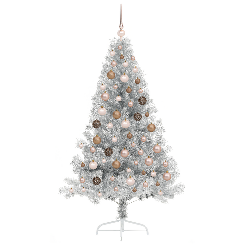 Artificial Christmas Tree Silver 180 cm Plastic