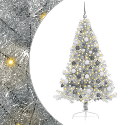 Artificial Christmas Tree Silver 180 cm Steel