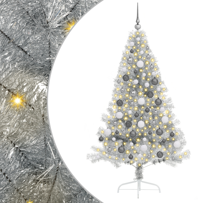 Artificial Christmas Tree Silver 180 cm Steel