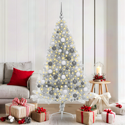 Artificial Christmas Tree Silver 180 cm Steel