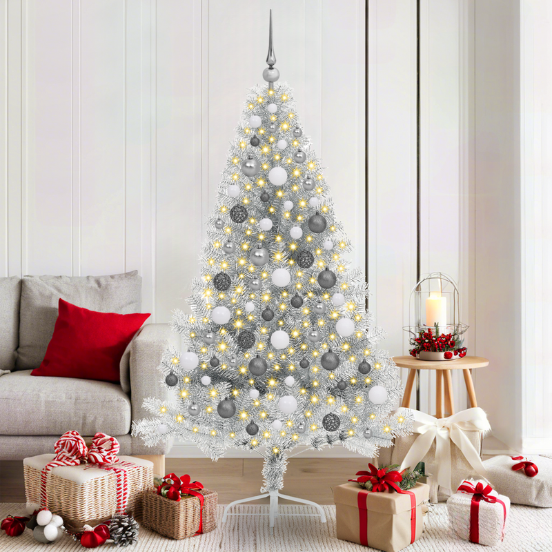 Artificial Christmas Tree Silver 180 cm Steel