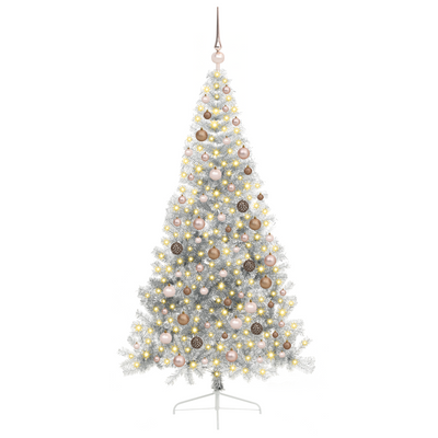 Artificial Christmas Tree Silver 210 cm Plastic
