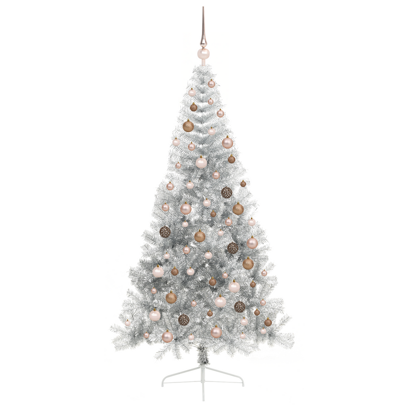 Artificial Christmas Tree Silver 210 cm Plastic