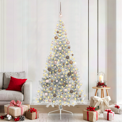 Artificial Christmas Tree Silver 210 cm Plastic