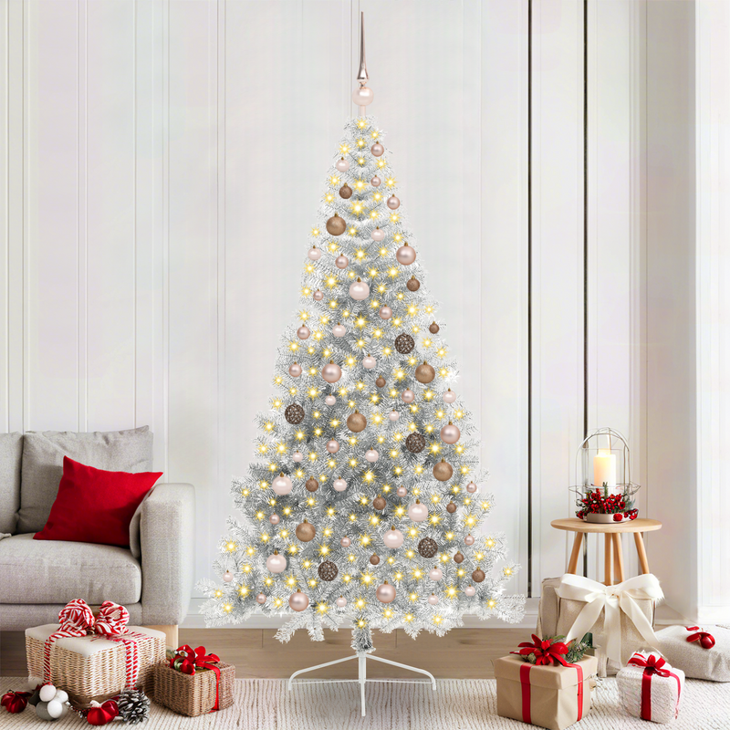 Artificial Christmas Tree Silver 210 cm Plastic