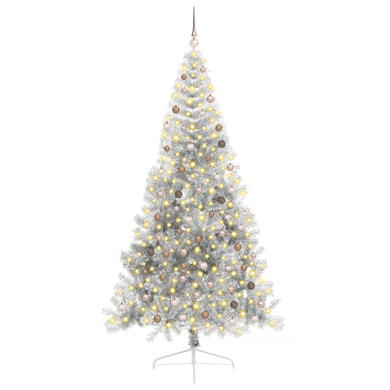 Artificial Christmas Tree Silver 240 cm PET