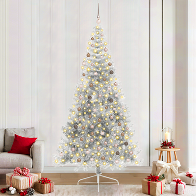 Artificial Christmas Tree Silver 240 cm PET