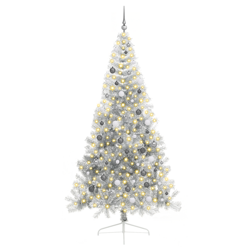 Artificial Christmas Tree Silver 240 cm PET