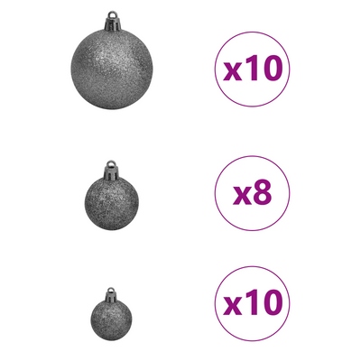Artificial Christmas Tree Silver 240 cm PET