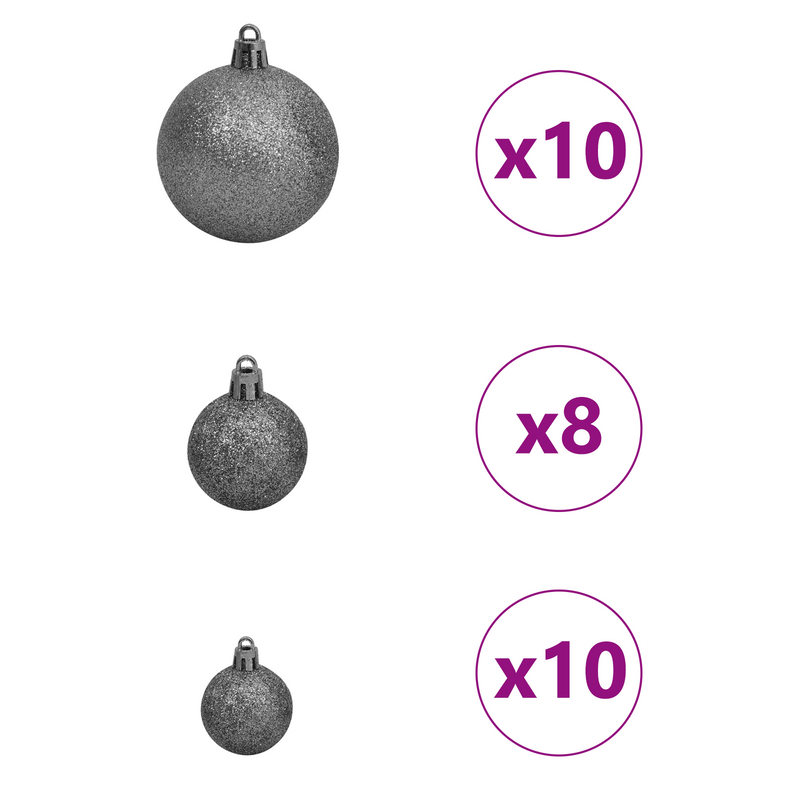 Artificial Christmas Tree Silver 240 cm PET