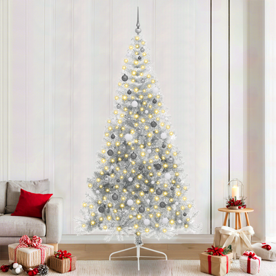 Artificial Christmas Tree Silver 240 cm PET
