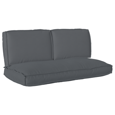 Pallet Cushion Set 3 pcs Anthracite 60x120x12cm 60 x 40 x 12 cm