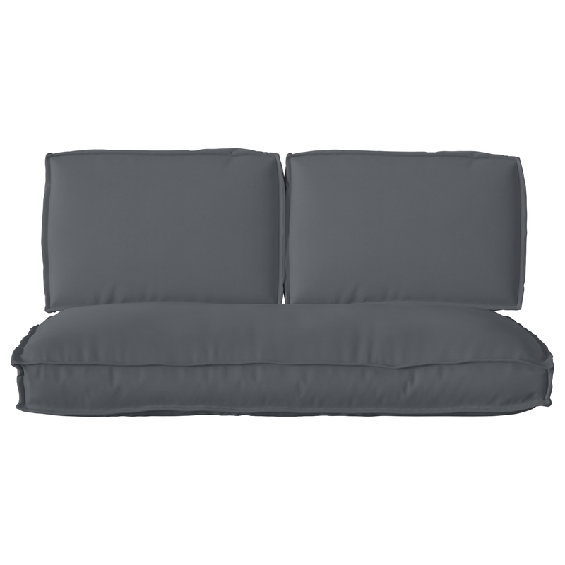Pallet Cushion Set 3 pcs Anthracite 60x120x12cm 60 x 40 x 12 cm