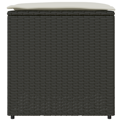 Cushion Box Black 50x50x50 cm Poly Rattan
