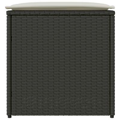 Cushion Box Black 50x50x50 cm Poly Rattan
