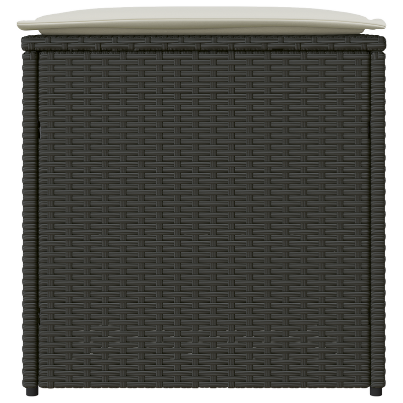 Cushion Box Black 50x50x50 cm Poly Rattan