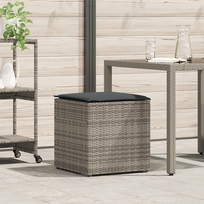 Outdoor Storage Box Grey and Dark Grey Rattan Large Storage