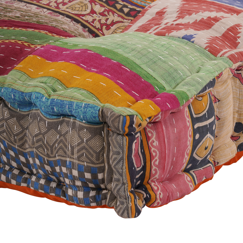 Patchwork Fabric Pallet Sofa Cushion