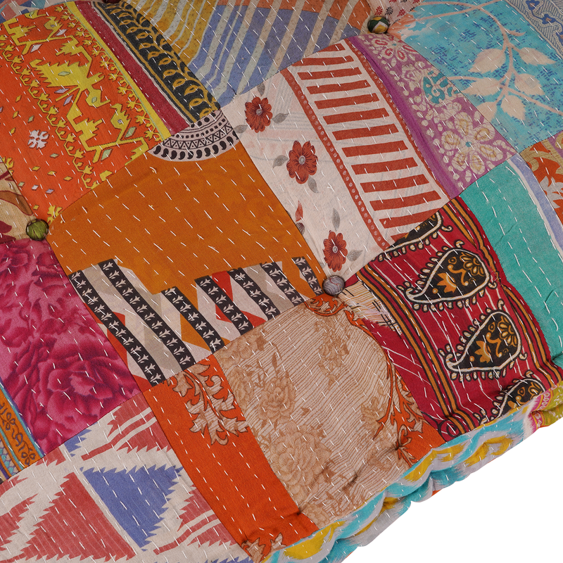 Patchwork Fabric Pallet Sofa Cushion