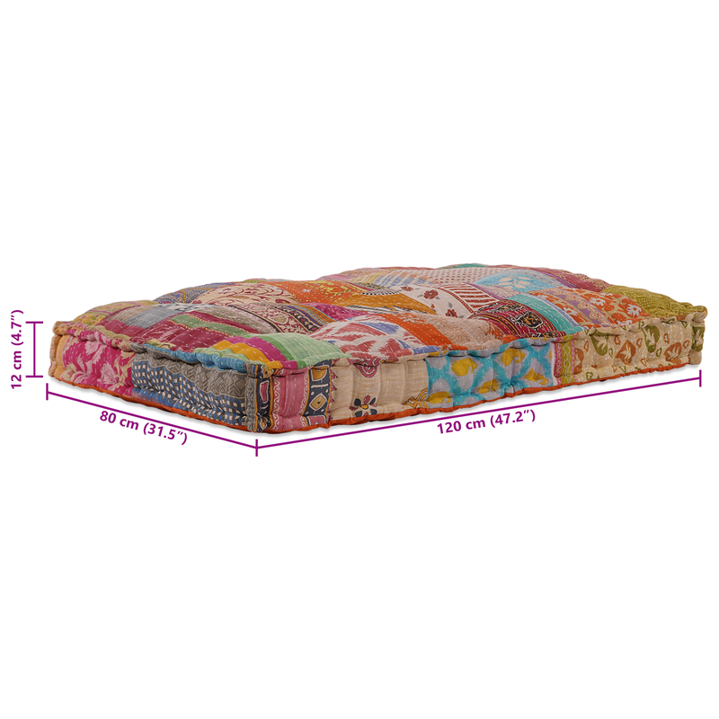 Patchwork Fabric Pallet Sofa Cushion