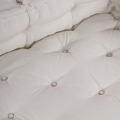 Pallet Sofa Cushion with Arm and Back Support Cream Fabric
