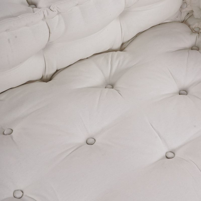 Pallet Sofa Cushion with Arm and Back Support Cream Fabric