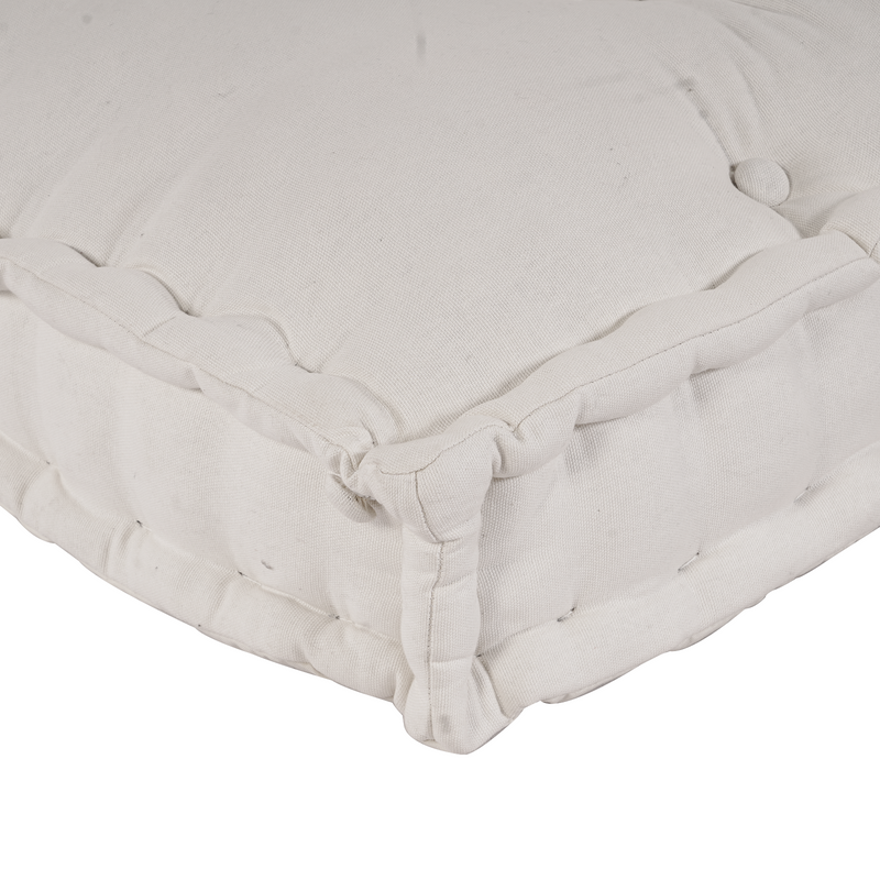 Pallet Sofa Cushion with Arm and Back Support Cream Fabric