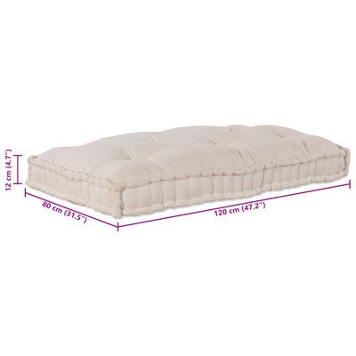 Cream Fabric Pallet Sofa Cushion