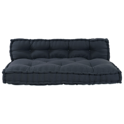 Pallet Sofa Cushion with Back Support - Charcoal Fabric