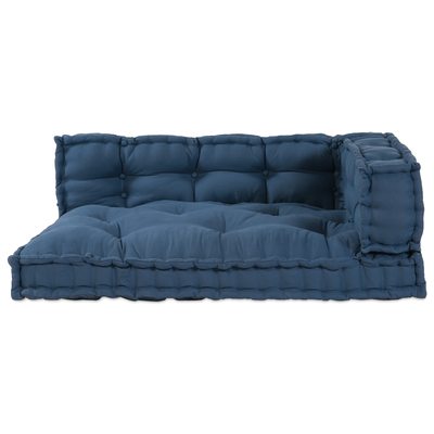 Pallet Sofa Cushion with Arm and Back Support - Blue Fabric