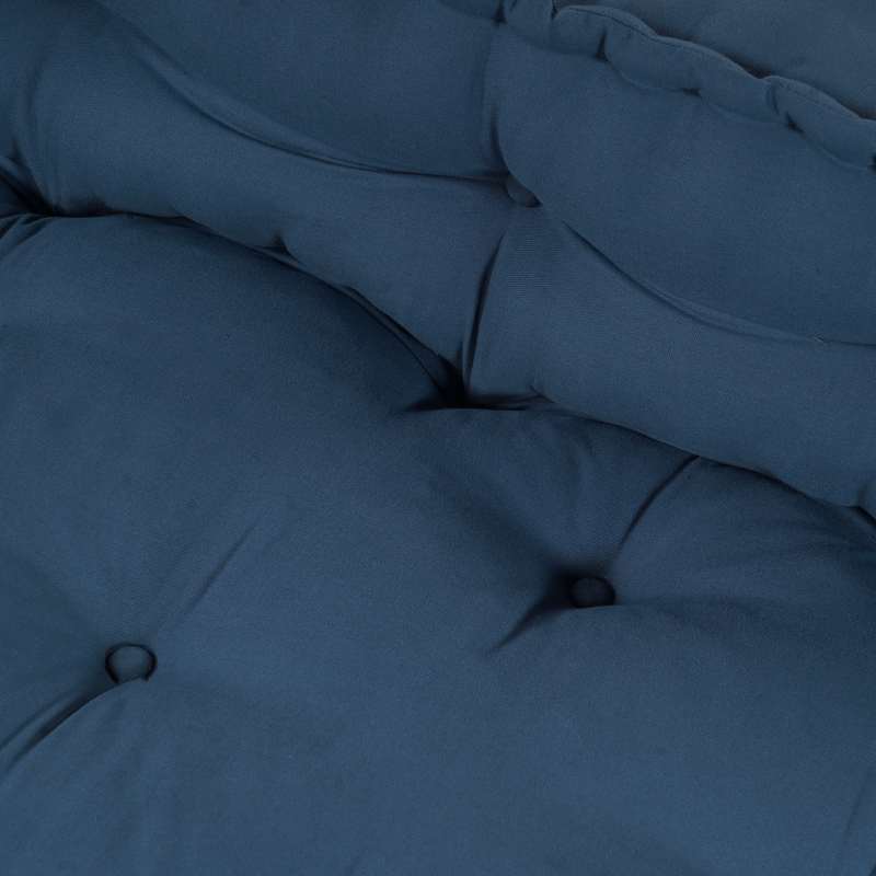 Pallet Sofa Cushion with Back Support - Blue Fabric