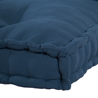 Pallet Sofa Cushion with Back Support - Blue Fabric