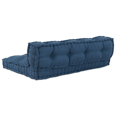 Pallet Sofa Cushion with Back Support - Blue Fabric