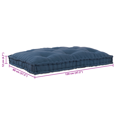 Pallet Sofa Cushion Blue Fabric