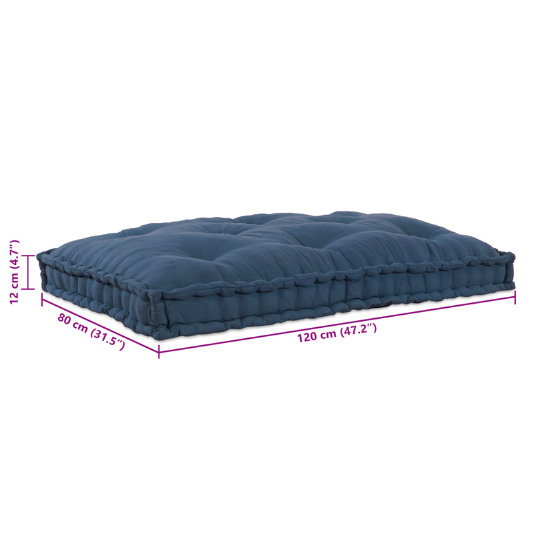 Pallet Sofa Cushion Blue Fabric