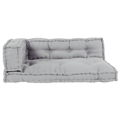 Pallet Sofa Cushion with Arm and Back Support - Grey Fabric